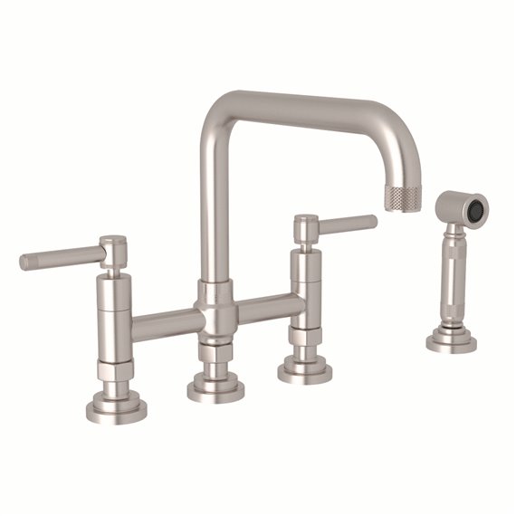 ROHL Campo™ Deck Mount U-Spout Bridge Faucet With Sidespray