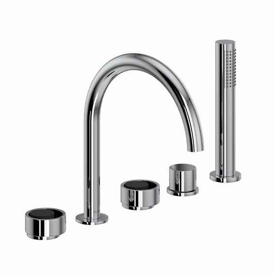 ROHL Eclissi™ 5-Hole Deck Mount Tub Filler - C-Spout