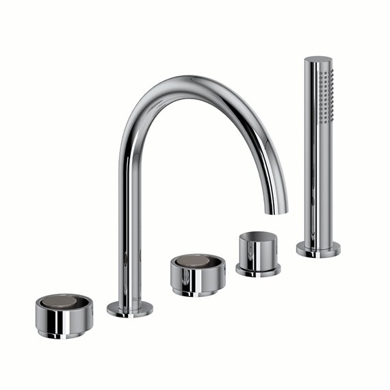 ROHL Eclissi™ 5-Hole Deck Mount Tub Filler - C-Spout