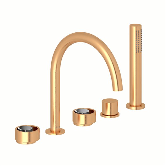 ROHL Eclissi™ 5-Hole Deck Mount Tub Filler - C-Spout