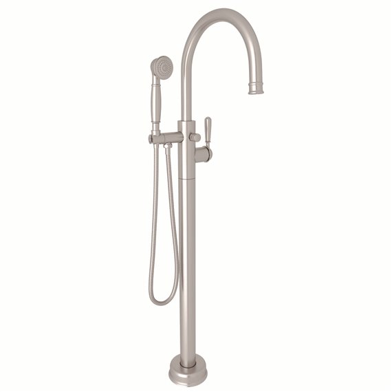 ROHL Traditional Single Leg Floor Mount Tub Filler