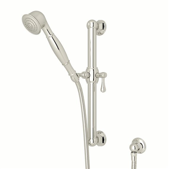 ROHL Palladian Handshower Set With 24" Grab Bar and Single Function Handshower