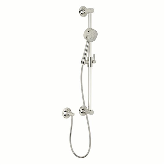 ROHL Graceline Handshower Set With 24" Slide Bar and 5-Function Handshower