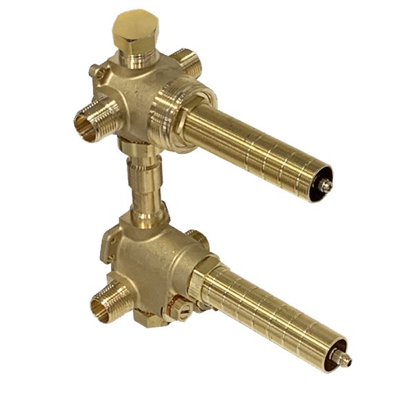ROHL 1/2" Thermostatic Rough Valve-In With Integrated Two Outlet Dedicated Diverter