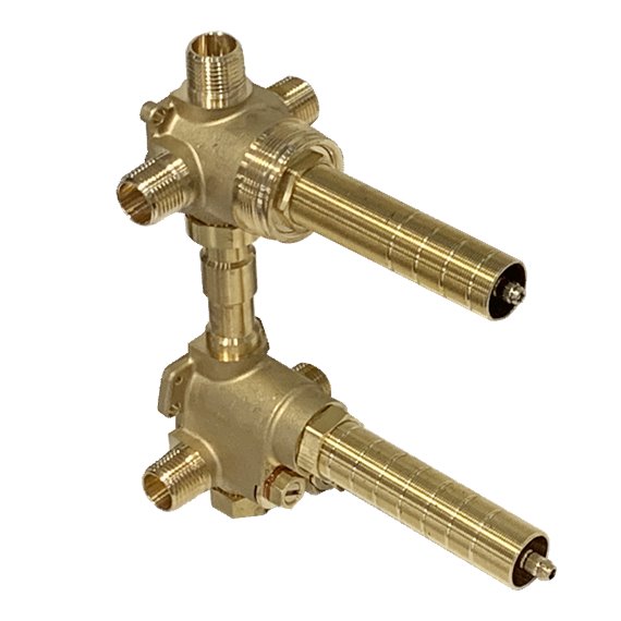 ROHL 1/2" Thermostatic Rough Valve-In With Integrated Three Outlet Dedicated Diverter