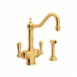 Perrin & Rowe Edwardian™ Two Handle Filter Kitchen Faucet...