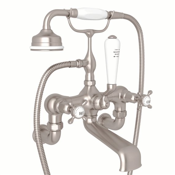 Perrin & Rowe Edwardian™ Exposed Wall Mount Tub Filler