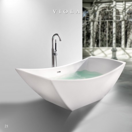 Virta Viola Freestanding Stone 67" Bathtub