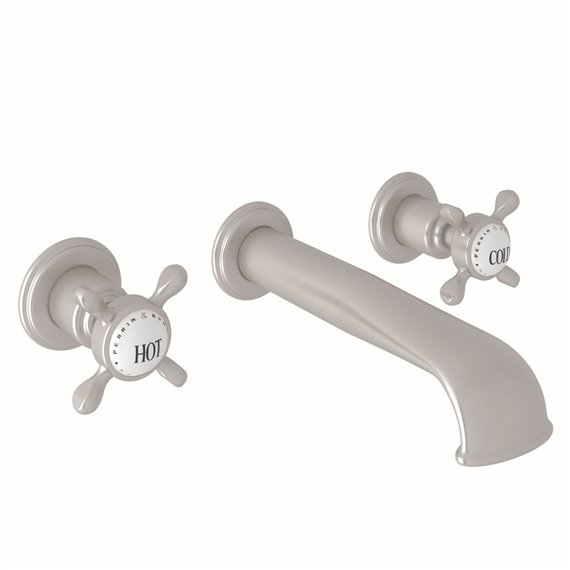 Perrin & Rowe Edwardian™ Wall Mount Lavatory Faucet With U-Spout