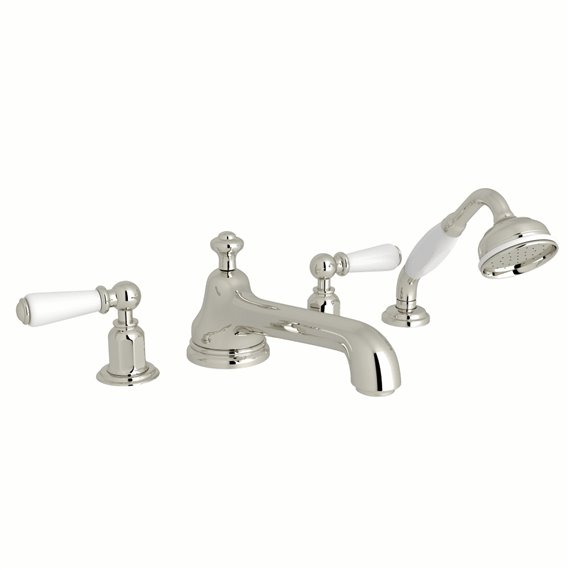 Perrin & Rowe Edwardian™ 4-Hole Deck Mount Tub Filler with Low Spout