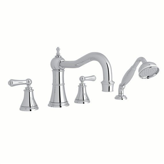 Perrin & Rowe Georgian Era™ 4-Hole Deck Mount Tub Filler with Column Spout