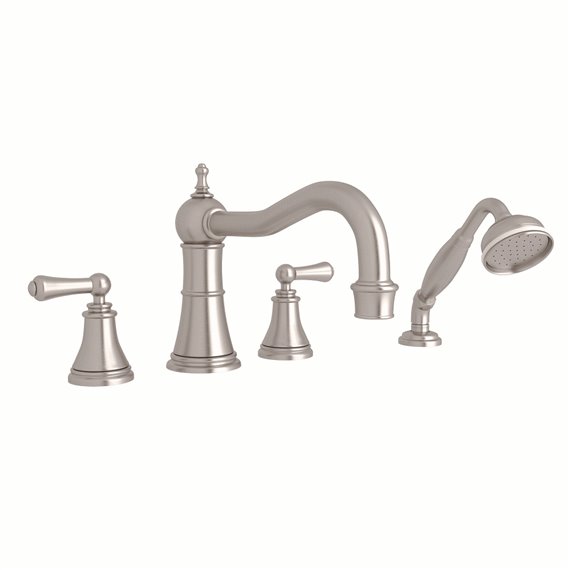 Perrin & Rowe Georgian Era™ 4-Hole Deck Mount Tub Filler with Column Spout