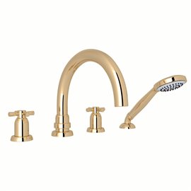 Perrin & Rowe Holborn™ 4-Hole Deck Mount Tub Filler with...
