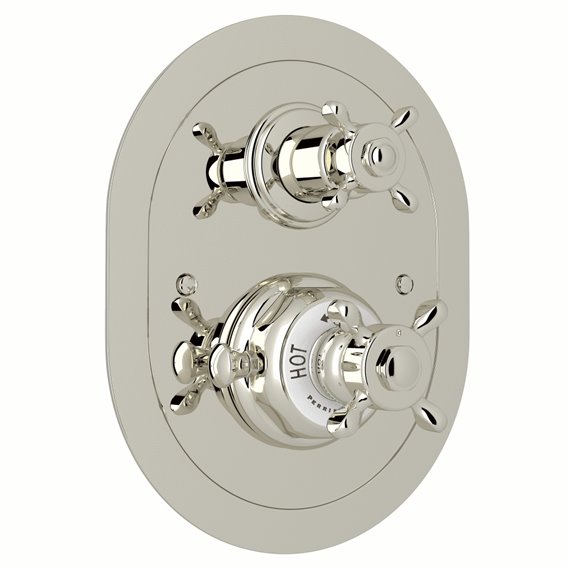 Perrin & Rowe Edwardian™ 3/4" Oval Thermostatic Trim With Volume Control