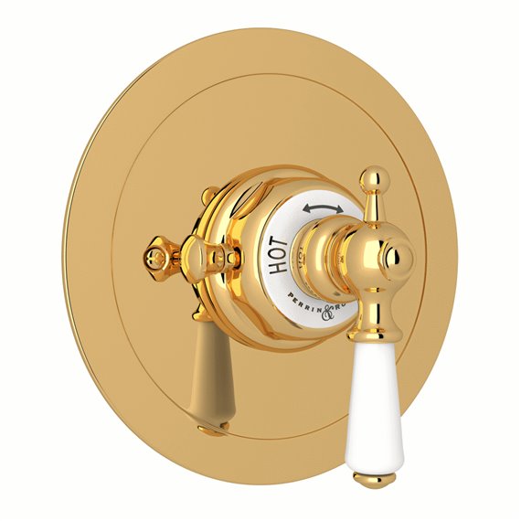 Perrin & Rowe Edwardian™ Era 3/4" Round Thermostatic Trim Without Volume Control