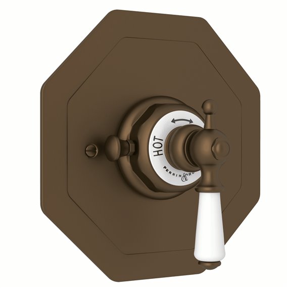 Perrin & Rowe Edwardian™ 3/4" Octagonal Thermostatic Trim Without Volume Control