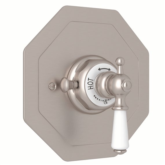 Perrin & Rowe Edwardian™ 3/4" Octagonal Thermostatic Trim Without Volume Control