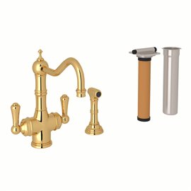 Perrin & Rowe Edwardian™ Two Handle Filter Kitchen Faucet...