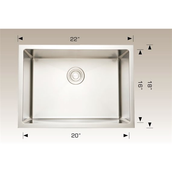 Bosco 202216 Deluxe Series Stainless Steel Kitchen Sink