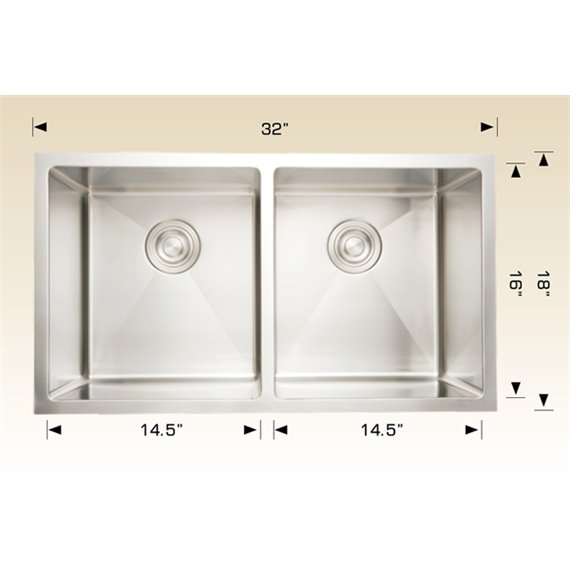 Bosco 203335 Titanium Series Stainless Steel Kitchen Sink