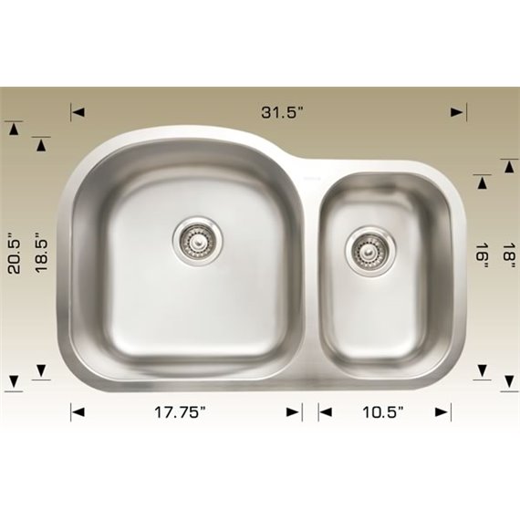 Bosco 207003 Super Series Stainless Steel Kitchen Sink