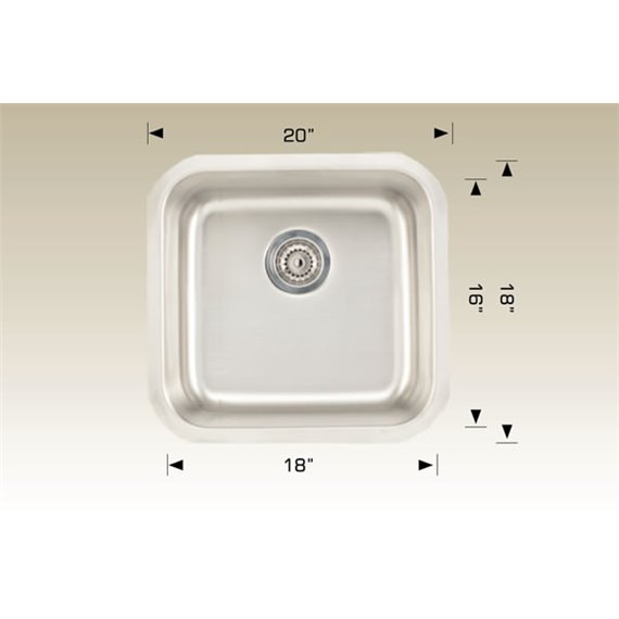 Bosco 207021 Standard Series Stainless Steel Kitchen Sink