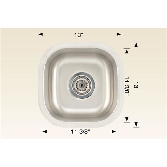 Bosco 207023 Builder Series Stainless Steel Kitchen Sink