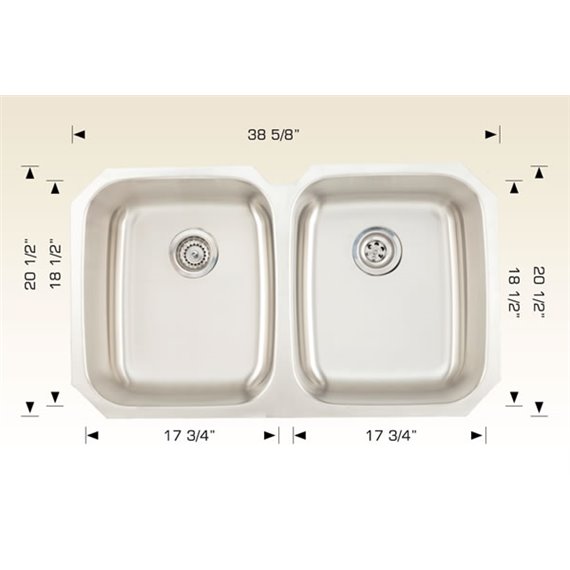 Bosco 207030 Builder Series Stainless Steel Kitchen Sink