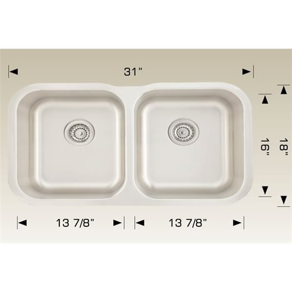 Bosco 207041 Standard Series Stainless Steel Kitchen Sink