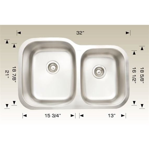 Bosco 207042 Standard Series Stainless Steel Kitchen Sink