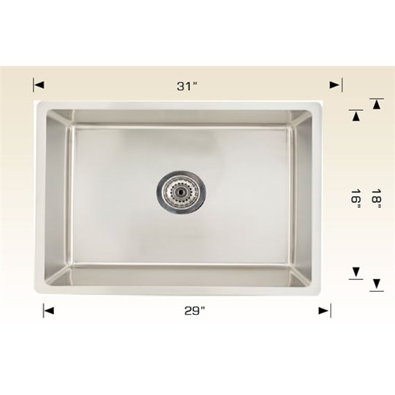 Bosco 207115 Standard Series Stainless Steel Kitchen Sink