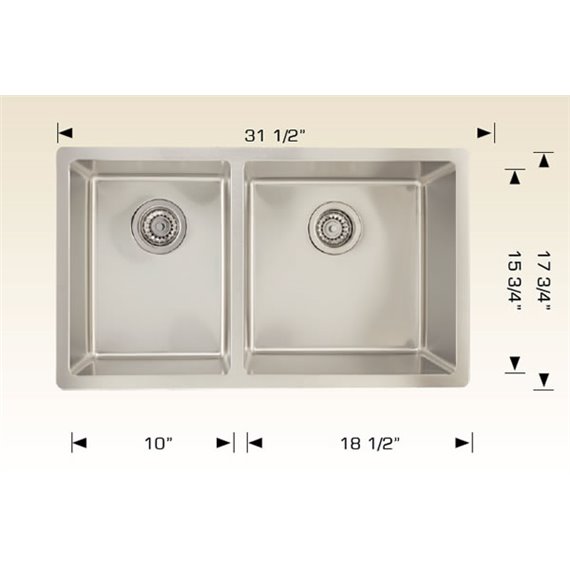 Bosco 207121 Standard Series Stainless Steel Kitchen Sink