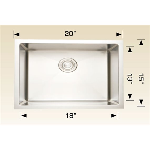 Bosco 208009 Titanium Series Stainless Steel Kitchen Sink