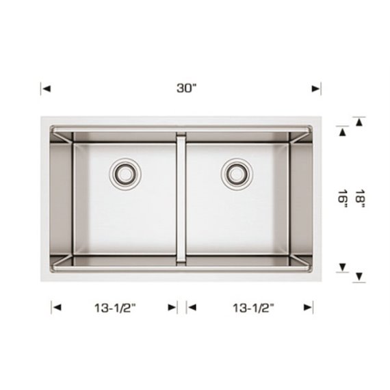 Bosco 221830 Titanium Series Plus Stainless Steel Kitchen Sink