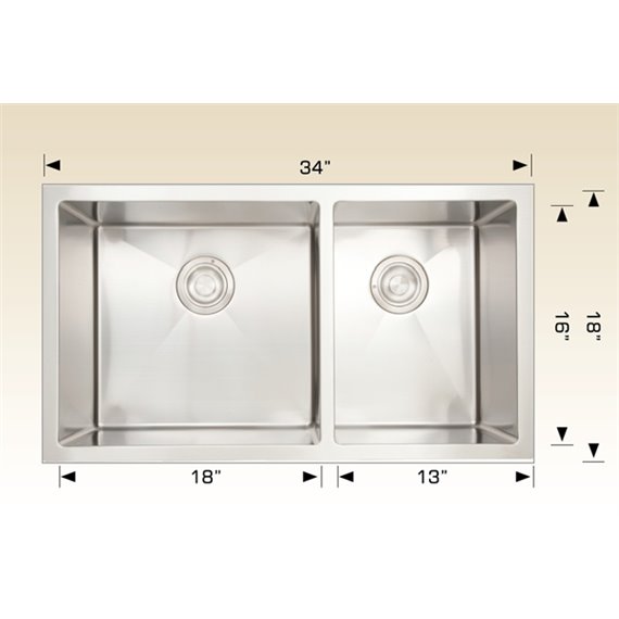Bosco 203337L Titanium Series Stainless Steel Kitchen Sink