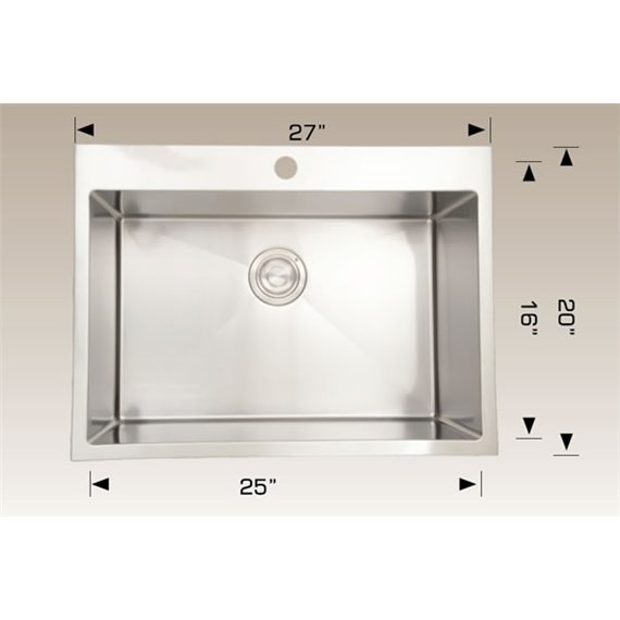 Bosco T202221 Deluxe Series Stainless Steel Kitchen Sink