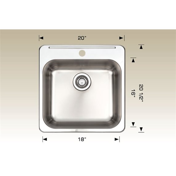 Bosco T207021 Standard Series Stainless Steel Kitchen Sink