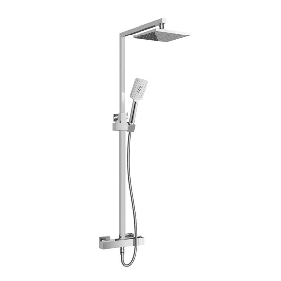 Baril PRO-1401-03 REC B05 Complete Thermostatic Shower Kit On Square Pillar (Shared Ports)