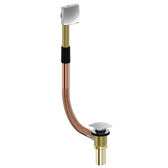 Baril REN-2008-44  20" Brass Push-Button Waste And Overflow Drain 