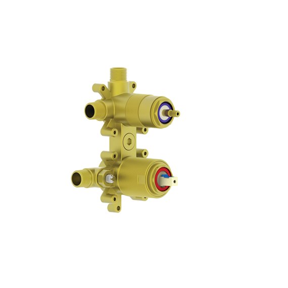 Baril RVA-9190-00  Pressure Balanced Rough With 3-Way Diverter (Shared Ports) - 1/2" Male Npt Or Welded Copper Connections 