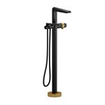 Riobel Parabola TPB39 2-way Type T thermostatic coaxial floor-mount tub filler with hand shower trim (Without Rough-in)