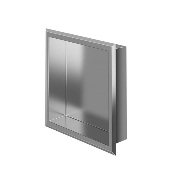 Zitta Stainless steel polished niche 12'' x 12'' x 3'' - 305mm x 305mm x 76mm