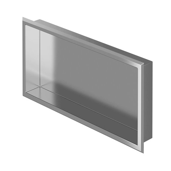 Zitta Stainless steel polished niche 12'' x 24'' x 3'' - 305mm x 610mm x 76mm