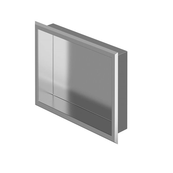 Zitta Stainless steel polished niche 16'' x 12'' x 3'' - 406mm x 305mm x 76mm