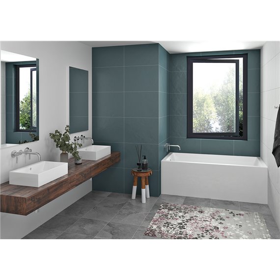 Zitta Avencia I alcove skirt bath 59 '' x 30'' x 20'' left hand rough in space 5½'' Contour system