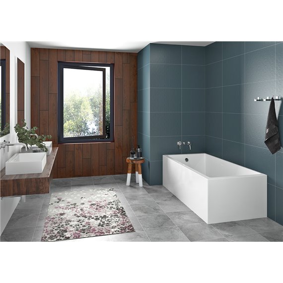 Zitta Avencia II corner skirt bath left 59 '' x 30'' x 20'' left hand drain Contour system