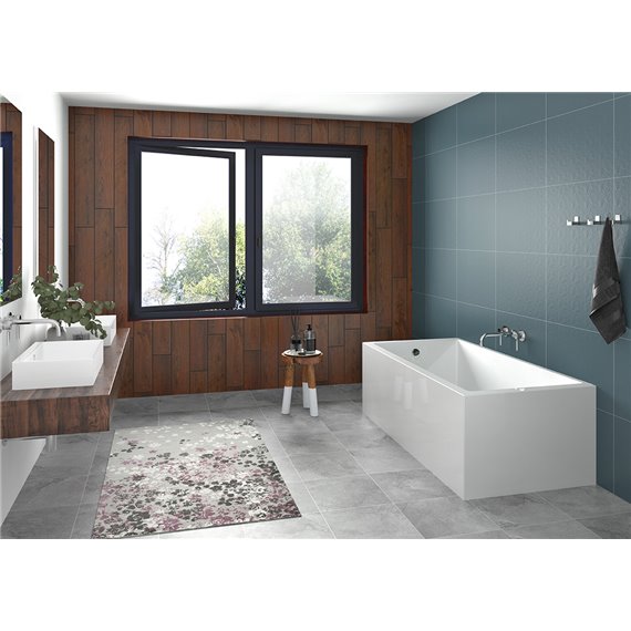 Zitta Avencia III wall skirt bath 59 '' x 30'' x 20'' left hand rough in space 5½'' Duo system
