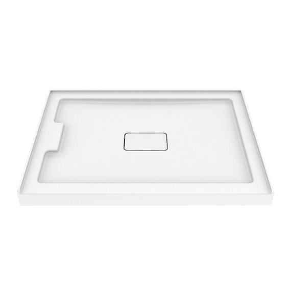 Zitta Shower tray column left flange 48x36 white