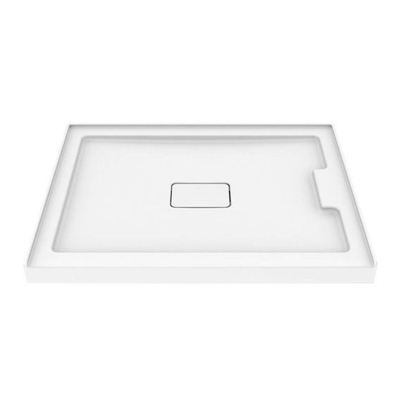 Zitta Shower tray column right flange 60x36 white