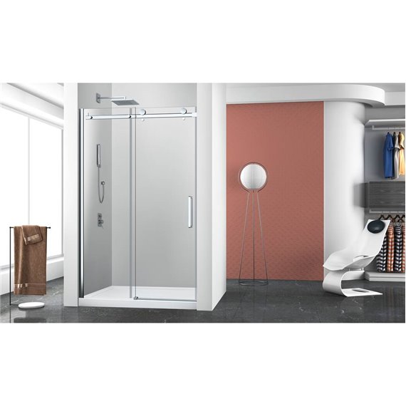 Zitta Bellini 48 chrome straight shower door